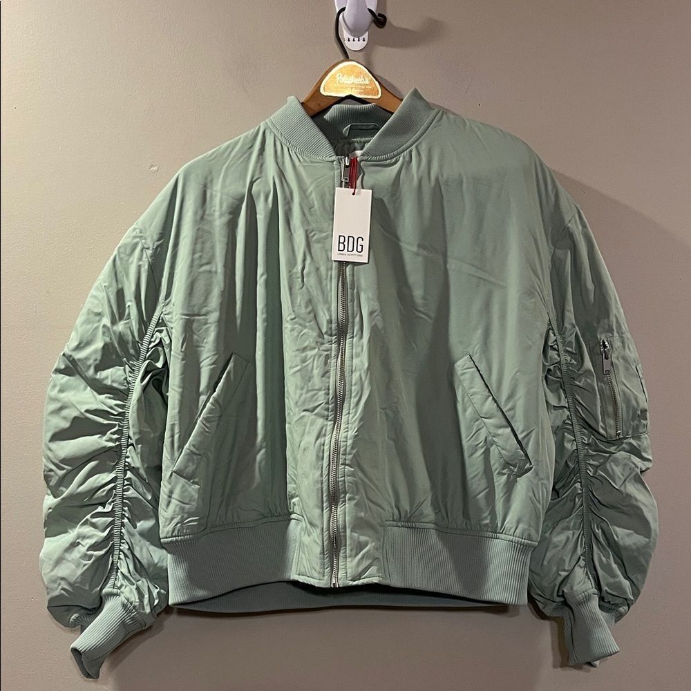 BDG Sage Green Bomber Jacket